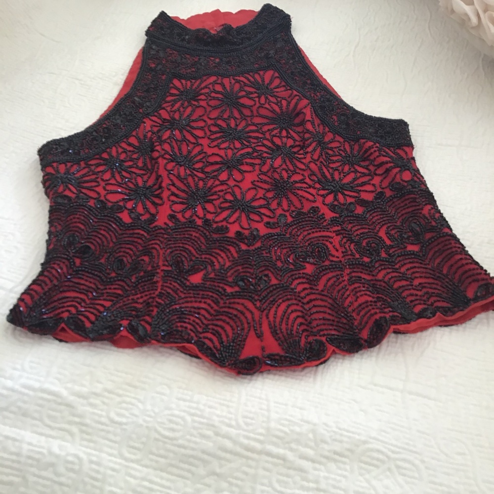 Beaded evening top.